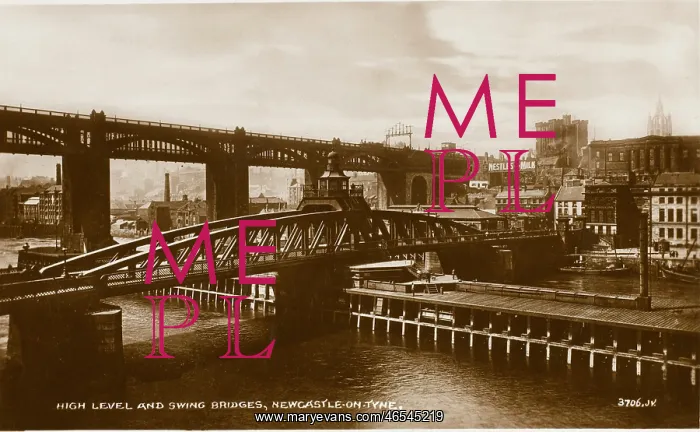 : Newcastle - Swing Bridge and High Level Bridge : Newcastle - Swing Bridge and High Level Bridge