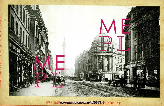 : Newcastle Upon Tyne - Grainger Street and Monument : Newcastle Upon Tyne - Grainger Street and Monument