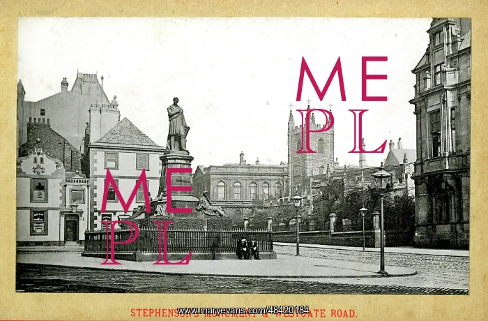 : Newcastle Upon Tyne - Stephenson Monument, Westgate Road : Newcastle Upon Tyne - Stephenson Monument, Westgate Road