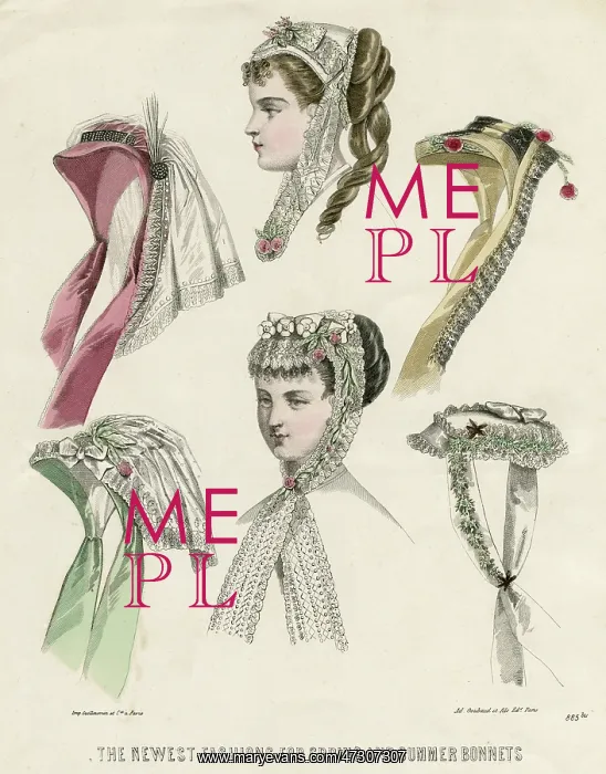 : Newest Bonnets for 1868 : Newest Bonnets for 1868