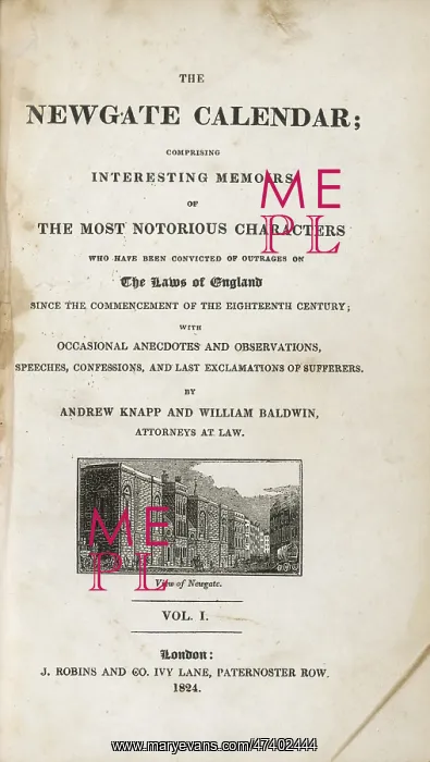 : NEWGATE CALENDAR 1824 : NEWGATE CALENDAR 1824