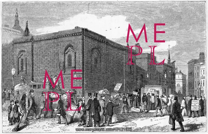 : Newgate Prison in the mid-19th century : Newgate Prison in the mid-19th century
