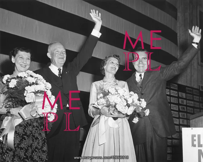 : Newly re-elected President Dwight Eisenhower and : Newly re-elected President Dwight Eisenhower and