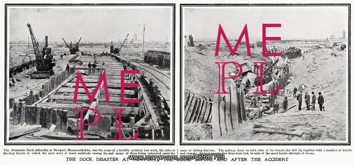 : Newport Dock Disaster 1909 : Newport Dock Disaster 1909