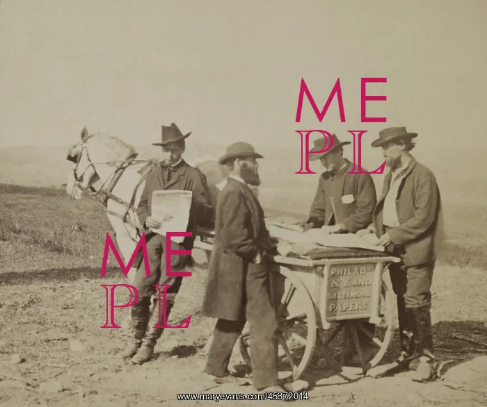: The newsboy in camp was a welcome at a Union : The newsboy in camp was a welcome at a Union