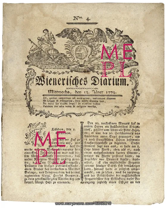  : Newspaper: Viennese Daily Paper. Number 4, January 13th, 1779