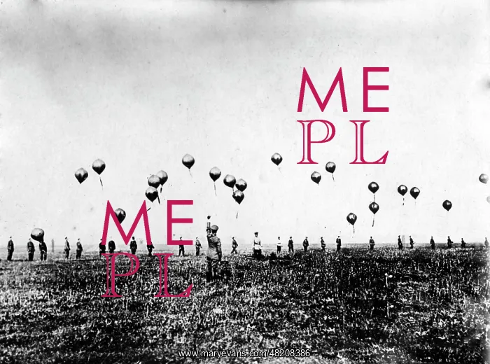 : Newspaper balloons over the German front, 1917 : Newspaper balloons over the German front, 1917