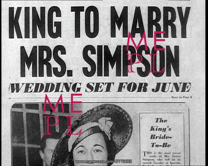 : Newspaper Headline Reading - King to Marry : Newspaper Headline Reading - King to Marry