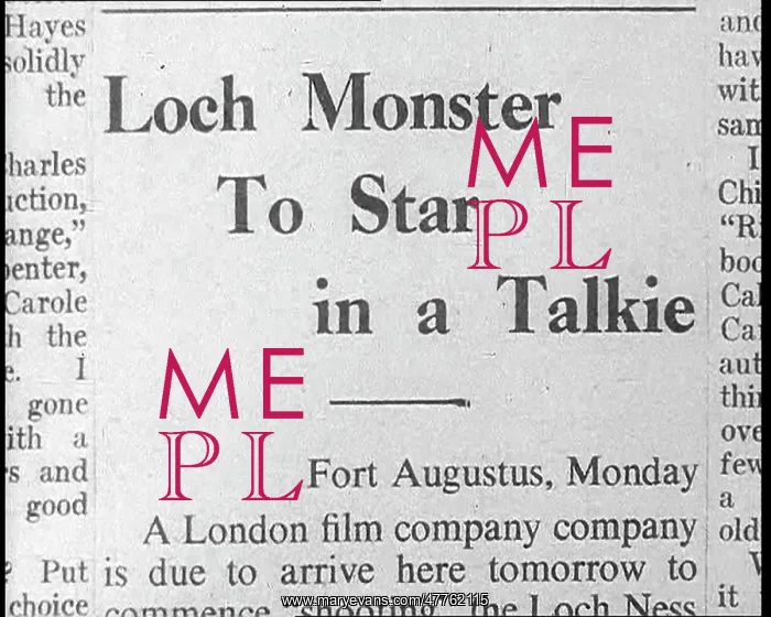 : Newspaper Headline Reading - Loch Monster to : Newspaper Headline Reading - Loch Monster to