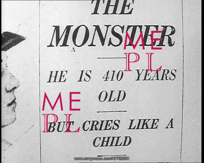 : Newspaper Headline Reading - The Monster : Newspaper Headline Reading - The Monster