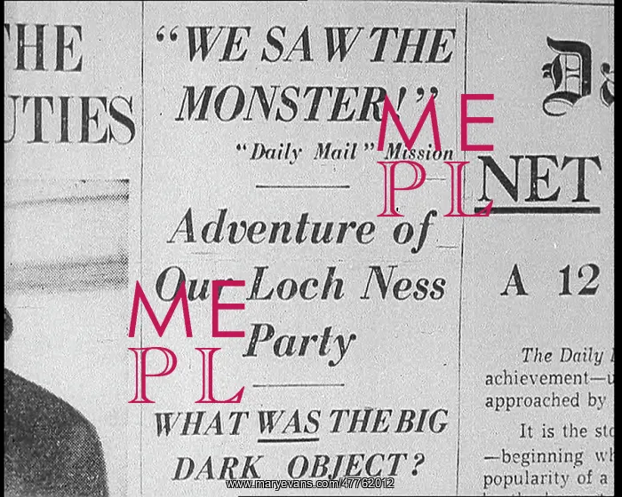 : Newspaper Headline Reading - We Saw the Monster : Newspaper Headline Reading - We Saw the Monster