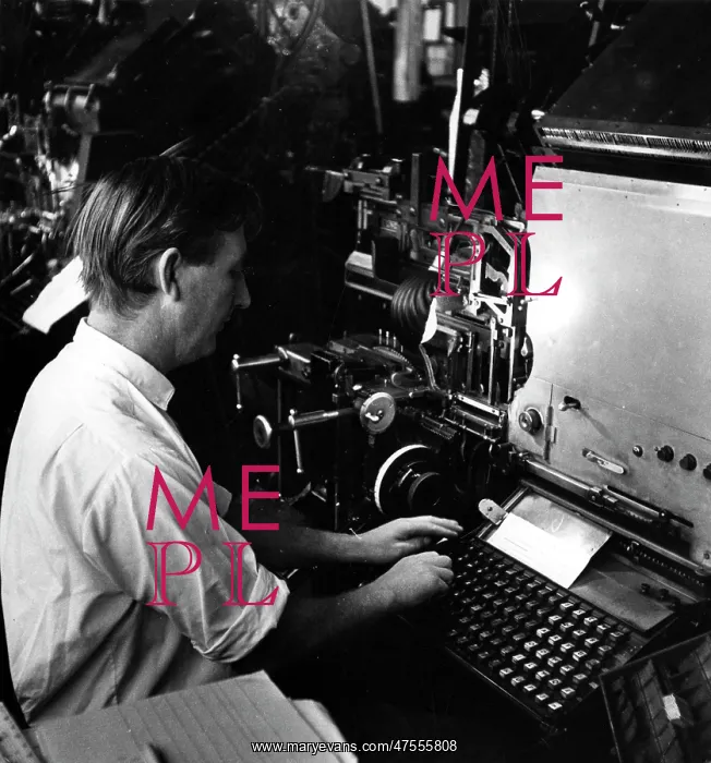  : Newspaper press linotype operator