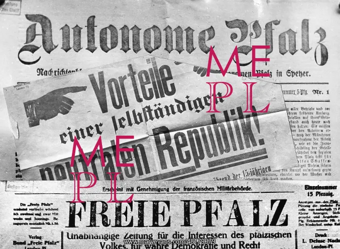 : Newspaper reports about separatism in the Palatinate, 1923 : Newspaper reports about separatism in the Palatinate, 1923
