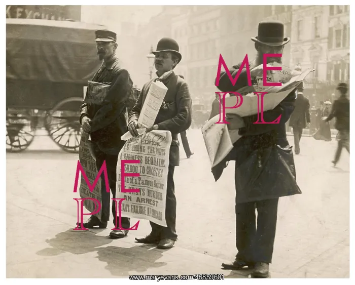  : NEWSPAPER SELLERS / 1892