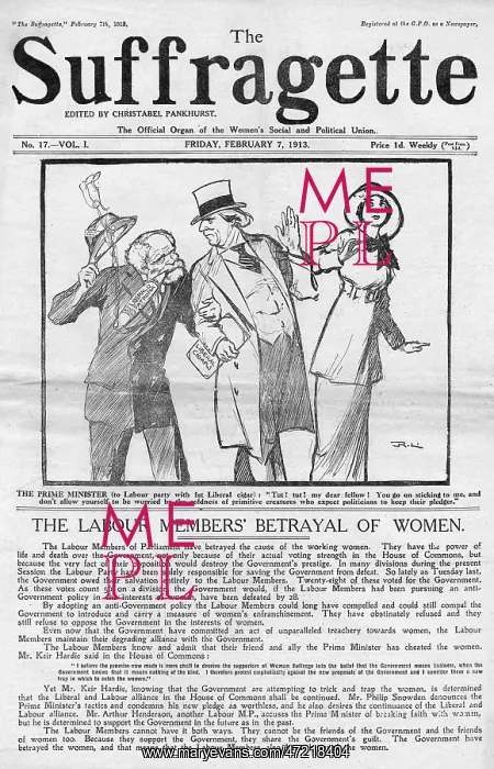  : NEWSPAPER / SUFFRAGETTE