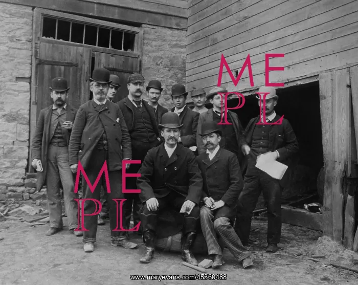 : Newspapermen in Johnstown, Pennsylvania, reporting : Newspapermen in Johnstown, Pennsylvania, reporting