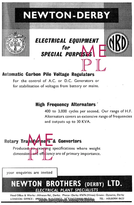 : Newton-Derby Generators Voltage Regulators : Newton-Derby Generators Voltage Regulators