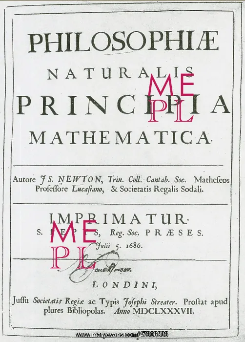 : Newton's Principia, Title Page : Newton's Principia, Title Page
