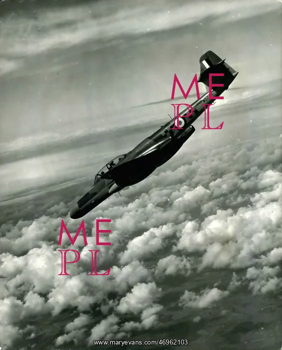 : NF 14 Meteor jet fighter plane of the RAF in flight : NF 14 Meteor jet fighter plane of the RAF in flight