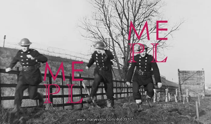 : NFS firefighters at assault course training camp, WW2 : NFS firefighters at assault course training camp, WW2