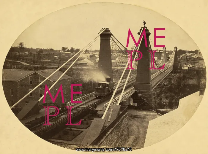 : Niagara Falls Suspension Bridge, c. 1855 : Niagara Falls Suspension Bridge, c. 1855