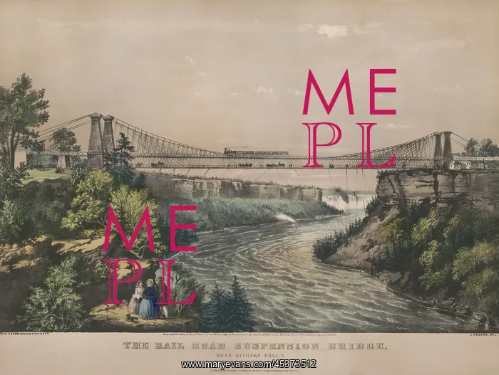 : The Niagara Falls Suspension Bridge completed : The Niagara Falls Suspension Bridge completed