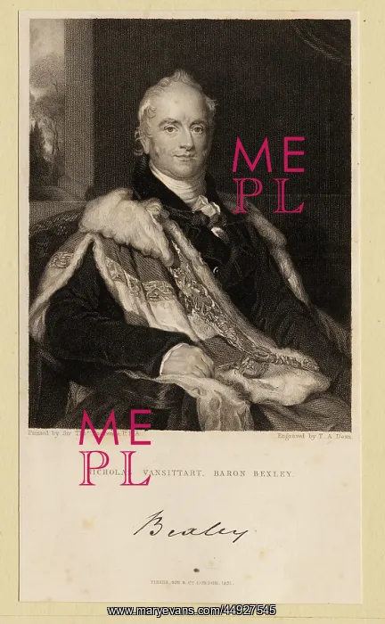 : Nicholas Vansittart, Baron Bexley : Nicholas Vansittart, Baron Bexley