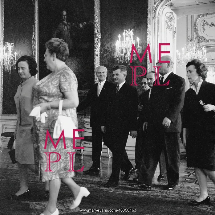 : Nicolae Ceausescu and Adolf Schaerf with their wives : Nicolae Ceausescu and Adolf Schaerf with their wives