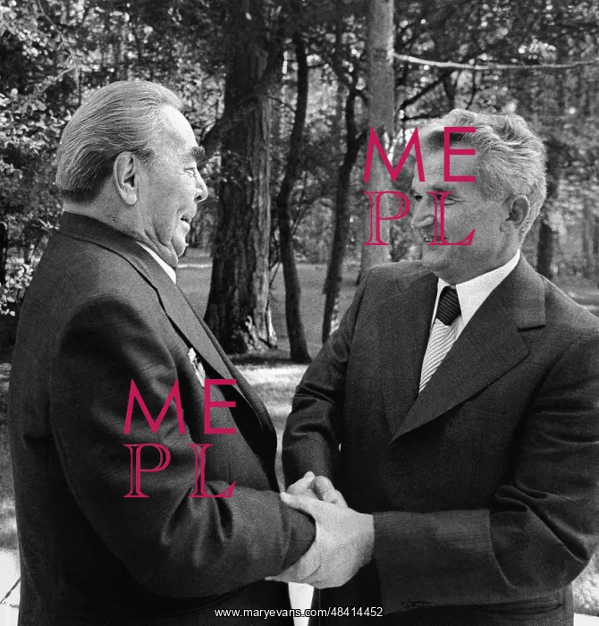 : Nicolae Ceausescu and Leonid Brezhnev : Nicolae Ceausescu and Leonid Brezhnev