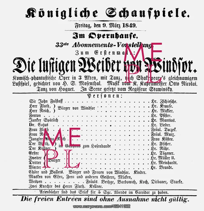 : Nicolai, Otto, 6.9.1810 - 11.5.1849, German composer : Nicolai, Otto, 6.9.1810 - 11.5.1849, German composer