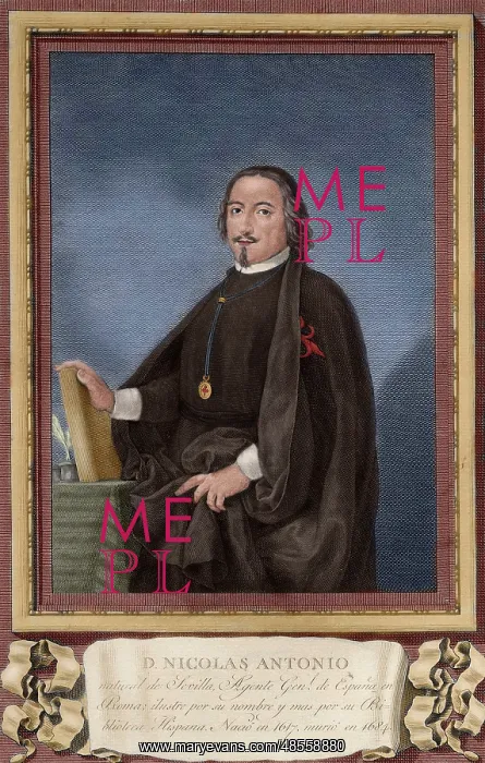 : Nicolas Antonio (1617-1684). Spanish bibliographer. Portrait : Nicolas Antonio (1617-1684). Spanish bibliographer. Portrait