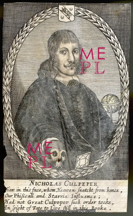  : NICOLAS CULPEPER