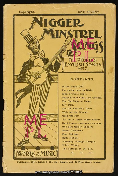 : NIGGER MINSTREL SONGS : NIGGER MINSTREL SONGS