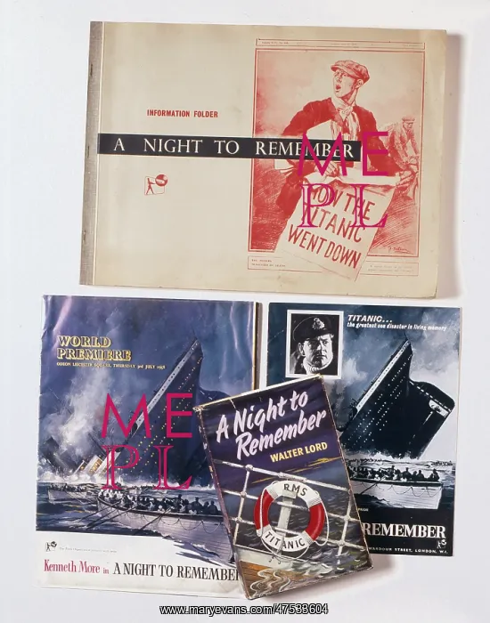 : A Night to Remember, book and film items : A Night to Remember, book and film items