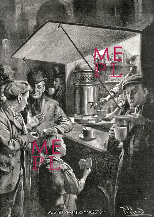  : A Night Scene in London - The British Workman Annual