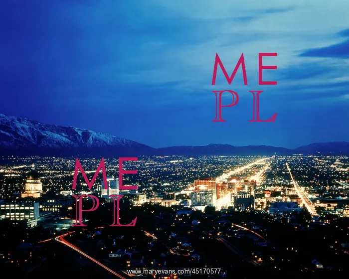 : Night Skyline of State Capital Founded in 1847 : Night Skyline of State Capital Founded in 1847