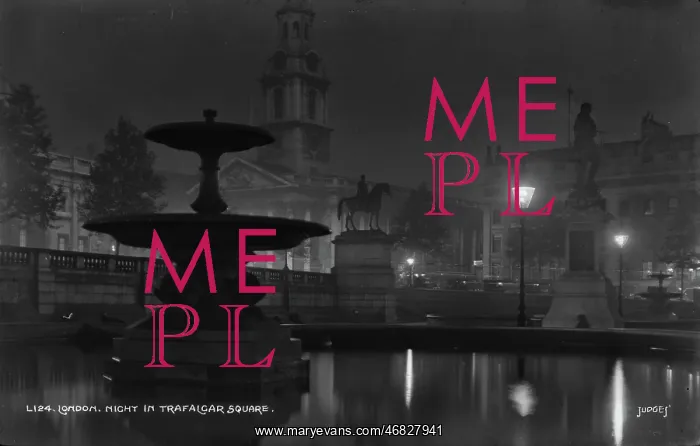 : Night in Trafalgar Square : Night in Trafalgar Square