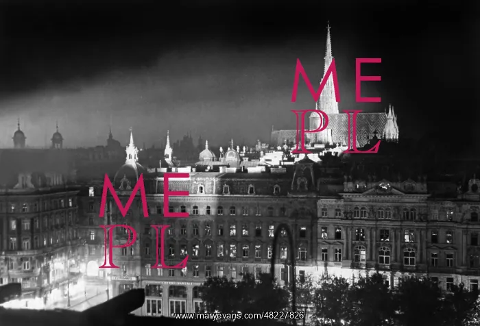 : Night view of Vienna, 1937 : Night view of Vienna, 1937