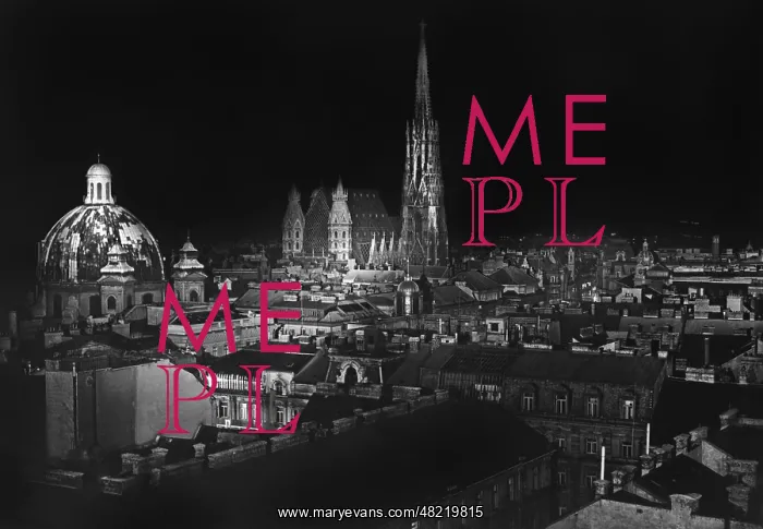 : Night view of Vienna, 1938 : Night view of Vienna, 1938