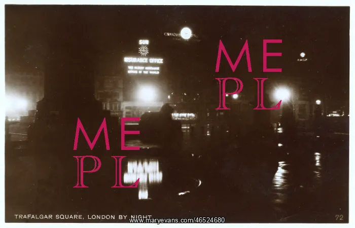 : Nightime in Tralgar Square, London : Nightime in Tralgar Square, London