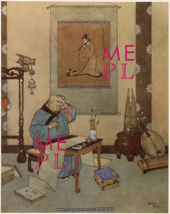 : The Nightingale - Edmund Dulac : The Nightingale - Edmund Dulac