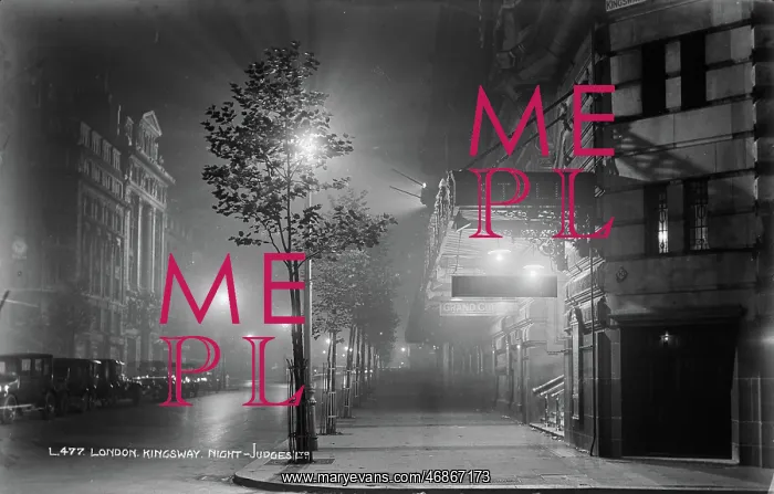 : Nighttime on Kingsway, London : Nighttime on Kingsway, London