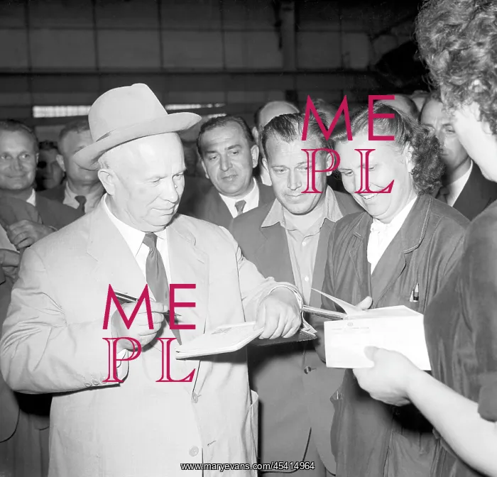 : Nikita Khrushchev - workers - hat - autograph : Nikita Khrushchev - workers - hat - autograph