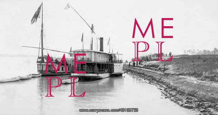 : Nile landing stage at Sakkara, 1905 : Nile landing stage at Sakkara, 1905