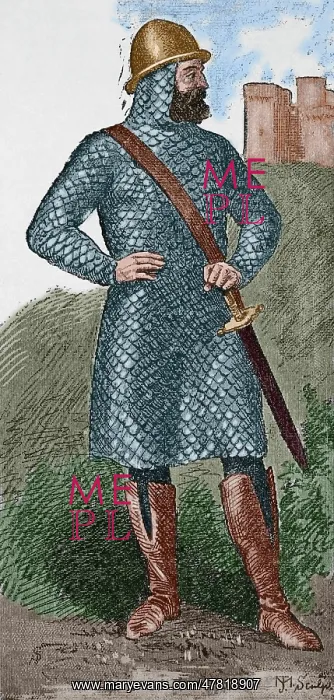 : Noble visigoth. Engraving. Museo Militar, 1883 : Noble visigoth. Engraving. Museo Militar, 1883
