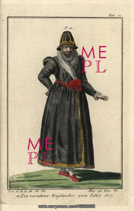  : Nobleman of England, 1577 He wears a black