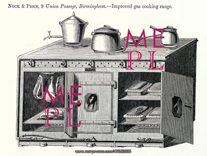 : Nock & Price, Gas Cooker Range 1862 : Nock & Price, Gas Cooker Range 1862