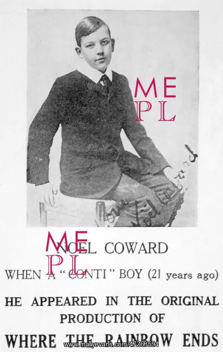 : NOEL COWARD / AS A BOY : NOEL COWARD / AS A BOY