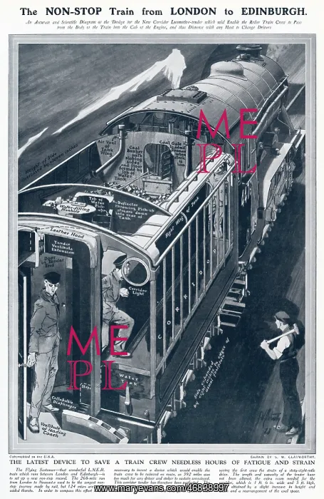 : Non Stop Train from London to Edinburgh 1928 : Non Stop Train from London to Edinburgh 1928
