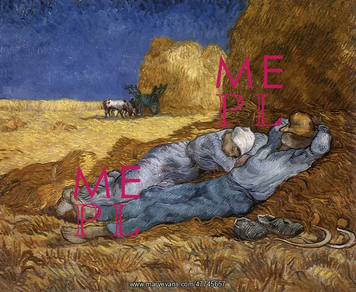 : Noon - Rest from Toil, by Van Gogh : Noon - Rest from Toil, by Van Gogh
